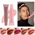 1pcs Soft Tube Mirror Lip Gloss Lip Oil Nude Brown Plumping Lip Gloss Moisturising Transparent Lipgloss Beauty Cosmetics Makeup. 