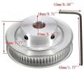 60 Teeths 8Mm Shaft Hole Aluminum Gt2 Timing 8Mm Bore Shaft Pulley 60 Tooth 6Mm Belt for Cnc Machine 3D Printer Dc Gear Motor Parts Puli. 
