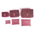 6 Pcs/Set Square Travel Luggage Storage Bags Clothes Organizer Pouch Case.