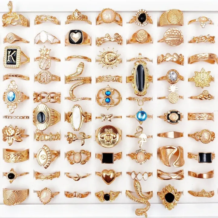 Alien%2050/100Pcss/Lot%20Vintage%20Boho%20Blue%20Stone%20Turquoise%20Rings%20for%20Women%20Wholesale%20Mix%20Styles%20Ethnic%20Finger%20Ring%20Set%20Jewelry%20Party%20Gifts%20-%20Image%207