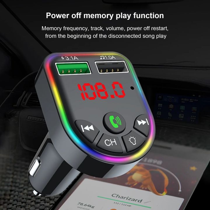 Multifunctional%203.1A%20USB%20Car%20Charger%20Bluetooth%20Fm%20Transmitter%20Hands-free%20Mp3%20-%20Image%204