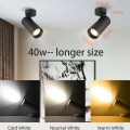 Led Spotlight Downlight Foldable Surface Mounted Ceiling Spot Light 40w Led Lamp For Mall Store Home Kitchen Room Indoor Decor Lights. 
