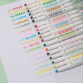 Dot Pen Double-Headed Dot Pen Watercolor Drawing Pen Student Journal Writing round-Headed Painting Pen Fluorescent Pen. 