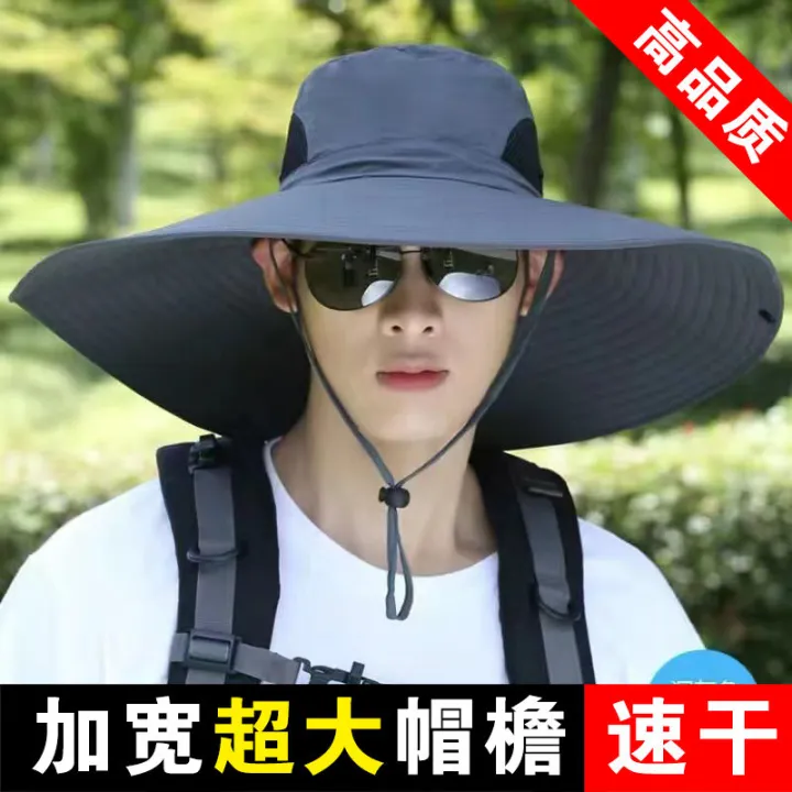Men's%20Sun%20Hat%20Big%20Head%20Circumference%20Sun%20Protection%20Sun%20Hat%20Men's%20Widened%20Oversized%20Brim%20Water%20Repellent%20Quick-Drying%20Fishing%20Hat%20Summer%20-%20Image%208
