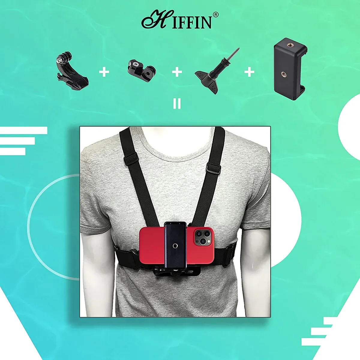 Action Camera Chest Mount with Phone Holder for Smartphone and Action ...