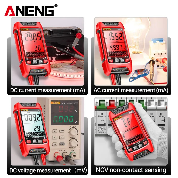 ANENG%20SZ02%20Smart%20Digital%20Multimeter%20Auto%20Range%209999%20Counts%20NCV%20Universal%20Meter%20Handheld%20Multifunctional%20Tester%20Voltmeter%20Ammeter%20with%20Backlight%20Flashlight%20AC/DC%20Voltage%20&%20Current%20Resistance%20Capacitance%20Frequency%20Temperature%20Measurement%20-%20Image%203