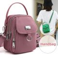 Nylon Women's Crossbody Bag Trend 2024 Shoulder Handbag Solid Color Student Phone Bag Simple Shopper Bags Purse.