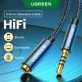 Ugreen Jack 3.5 mm Audio Extension Cable for Huawei P20 lite Stereo 3.5mm Jack Aux Cable for Headphones Xiaomi Redmi 5 plus PC Computer iPod. 