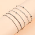 5PCS bracelet set Bracelet set Exquisite craftsmanship Copper material Stylish design Copper chain bracelet Hand-made bracelet set Handcrafted Handmade bracelet for Casual wear Party accessories Gift. 