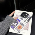 Trendy luxury label pattern cases iPhone15promax 1413 12 11 Pro Max cases iPhone12 iPhone11 Silicone Soft Shell Cover. 