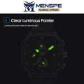 MENSPE Men's Casual Digital Fashion Watch 3ATM Waterproof Quartz Watches Leather Strap Luminous Pointers Wrist Watches with 3 Adjustable Dial. 