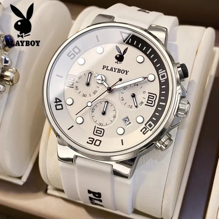PLAYBOY%20Luxury%20Watches%20For%20Men%20Fashion%20Silicone%20Strap%20Waterproof%20Sport%20Chronograph%20Quartz%20WristWatch%20Smart%20Clock%20With%20Date%20-%20Image%207