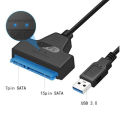 USB 3.0 to SATA 2.5" External Hard Disk Drive Adapter Reader For SSD HDD Cable Hudduo. 