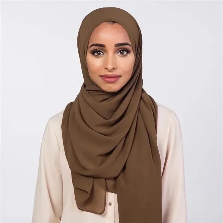 2024%20Women's%20Elegant%20Modest%20Muslim%20Islamic%20Bubble%20Chiffon%20Scarf%20Ramadan%20Soft%20Lightweight%20Hijab%20Stores%20Bandana%20Headscarf%20-%20Image%202