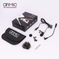 Arimic Lavalier Lapel Clip-on Omnidirectional Condenser Microphone Kit with cable adapter & windshield for iPhone Samsung.