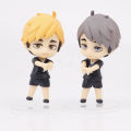 8Pcs/Set Second Generation Haikyuu Volleyball Junior Figure Q Version 7.5cm Shoyo Hinata Sugawara Koushi Wholesale Dolls. 