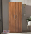 Teak Elegance 2-Door Wardrobe, Partex MDF Laminated Board Secure 2 part big size Almirah with clothes storage Hanger and 8 cube box shelve with Inner drawer and 1 lock cabinet, Nice shop 2 Doors Almirah 72/30. 