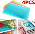 4 Pcs Washable Refrigerator Mats, Waterproof Fridge Mate Drawer Matt. 