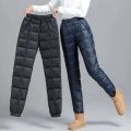 Women Casual Cotton Pantalones Oversize 4XL Warm Winter Jogger Pants Windproof Elastic High Waist Sweatpants Snow Wear Capris. 