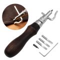 【Versatile】 Portable 7 In 1 Leather Trimmer Trenching Pressing Beveller Groover Cutting Multifunction Leather Trimming Tool Leather.