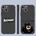 Marvel Batman Case For iPhone 15 Plus 14 13 Pro Max 12 Mini 11 X XS XR 7 8 8Plus Black Soft Phone Coque. 