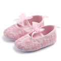 【Good-Love Store】(New) baby shoes lace flower bowknot soft anti slip newborn 0-18 months girls flats kids shoes.