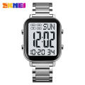 SKMEI Genuine Men's Electric Watch Life Waterproof Stainless Steel Watch Clock EL Luminous Countdown Double Time 2259. 
