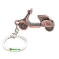 Metal Scooter Keyring Mini 3D Motorcycle Keychain Key Ring Key Holder (Copper). 