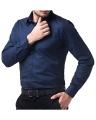 Navy Blue Cotton Shirt for Men.