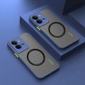 Luxury For Magsafe Magnetic Wireless Charging Matte Case For oppo reno 9 6 7 8 10 pro plus A98 A78 7z 8z 8 lite 8T Clear Cover.