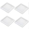 Silicone Coaster Molds Silicone Resin Mold, Clear Epoxy Molds For Casting With Resin, Concrete, Cement And Polymer Clay (4 Pack Square Molds). 