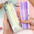 6Pcs/Set 0.5Mm Morandi Color Neutral Pen Office Supplies Student Stationery Black Ink Pens Children Gift.