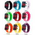 Lwcc 8029 Popular Led Square Rubber Strap Watch Electronic Student Adult Couple Watches Digital Relo. 