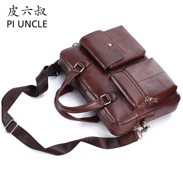 PIUNCLE%20Men's%20Briefcase%20Bag%20Men's%20Genuine%20Leather%20Laptop%20Bag%20Men%20Vintage%20Designer%20Luxury%20Brand%20Porte%20Document%20Office%20Bag%20For%20Men%20-%20Image%203