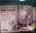 Rechargeable SUNCA 16” AC/DC table Fan with Remote. 