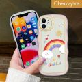 Chenyyka For OPPO F7 Case Fashion Rainbow Colorful Lovely Wave Border Soft Clear Shockproof Phone Cases Creative Camera Transparent Casing Simple Gentle Protective Cover. 