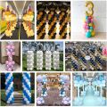 2m Adjustable Telescopic Rod Balloons Supporting Rod Balloon Stand Stick DIY Balloon Fixed Base Birthday Party Decoration. 
