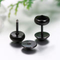 Dambel Black Stone Earrings for Men and Boys.