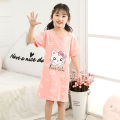 Unicorn Cotton Nightdress Little Teen Girl Pajamas Dresses Children Cartoon Summer Nightgown Home Clothes Kids Sleepwear Gecelik.