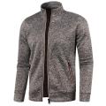 Men's Zipper Jacket Autumn Stand Collar Sweatshirts Long Sleeve Casual Coats Streetwear Male Fleece Sweater.