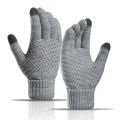 Sunnyheart Ribbed Cuffs Winter Gloves Stylish Touch Screen Winter Gloves for Women Men Warm Windproof Fashionable Knitted Gloves with Ribbed Cuffs Winter Knitted Gloves. 