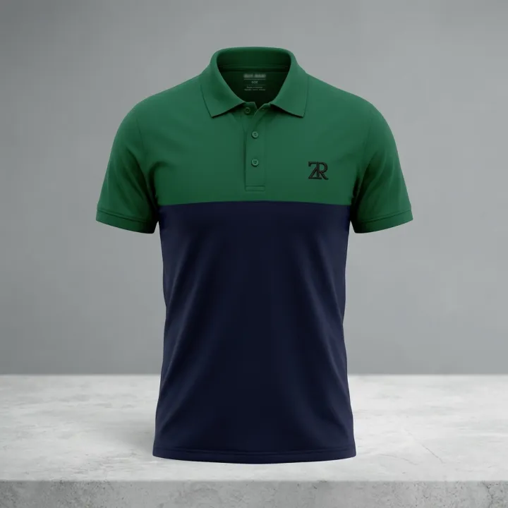 Budget-Friendly%20Men's%20Polo%20T-Shirt%20%7C%20Green%20&%20Black%20Color%20%7C%20160%20-%20170%20GSM%20Cotton%20%7C%20Soft%20&%20Breathable%20%7C%20Lightweight%20%7C%20Short%20Sleeve%20%7C%20Regular%20Fit%20-%20Image%204