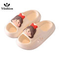 Yfashion Toddler Slides Slipper For Girls Cartoon Anti-slip Sole Slide Sandals For Home Shower Outdoor Beach Garden.