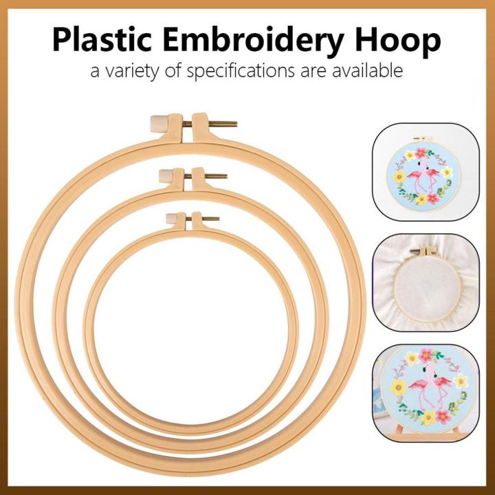 5/6/8Inch Embroidery Cross Stitch Hoop Frame Ring Plastic Hoop Round Needlecraft Sewing Tools