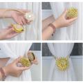 OIMG Magnetic Curtain Rope Buckle Holder Holdback Tieback Strap Belt Home Decoration.