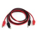 1Pair- Mini Battery Clips Test Leads 45cm Cables Length Double Ended Head Jumper Wire Clip . 