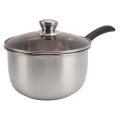 Milk Pot Energy Saving Portable Saucepan Evenly Heat with Glass Lid for Kitchen. 