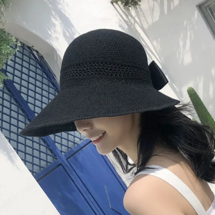 2024%20New%20Casual%20Women%20Summer%20Wide%20Brim%20Sun%20Visor%20Hat%20Adjustable%20UV%20Protection%20Foldable%20Sport%20Empty%20Top%20Cap%20Beach%20Cap%20Sun%20Hat%20-%20Image%203