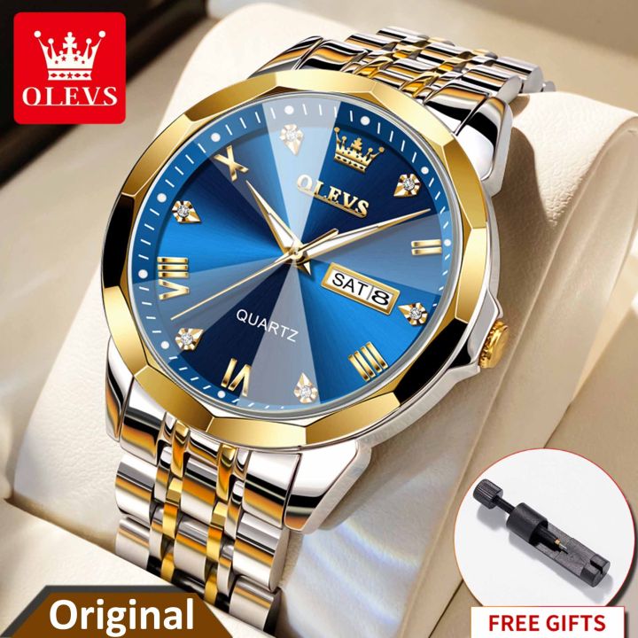 OLEVS 9931G Stainless Steel - Premium Design Fashionable Quartz Wristwatch for Men