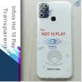 For Infinix Hot 10 Play/ Hot 11 Play Clear Soft TPU Protective Mobile Phone Back Cover.